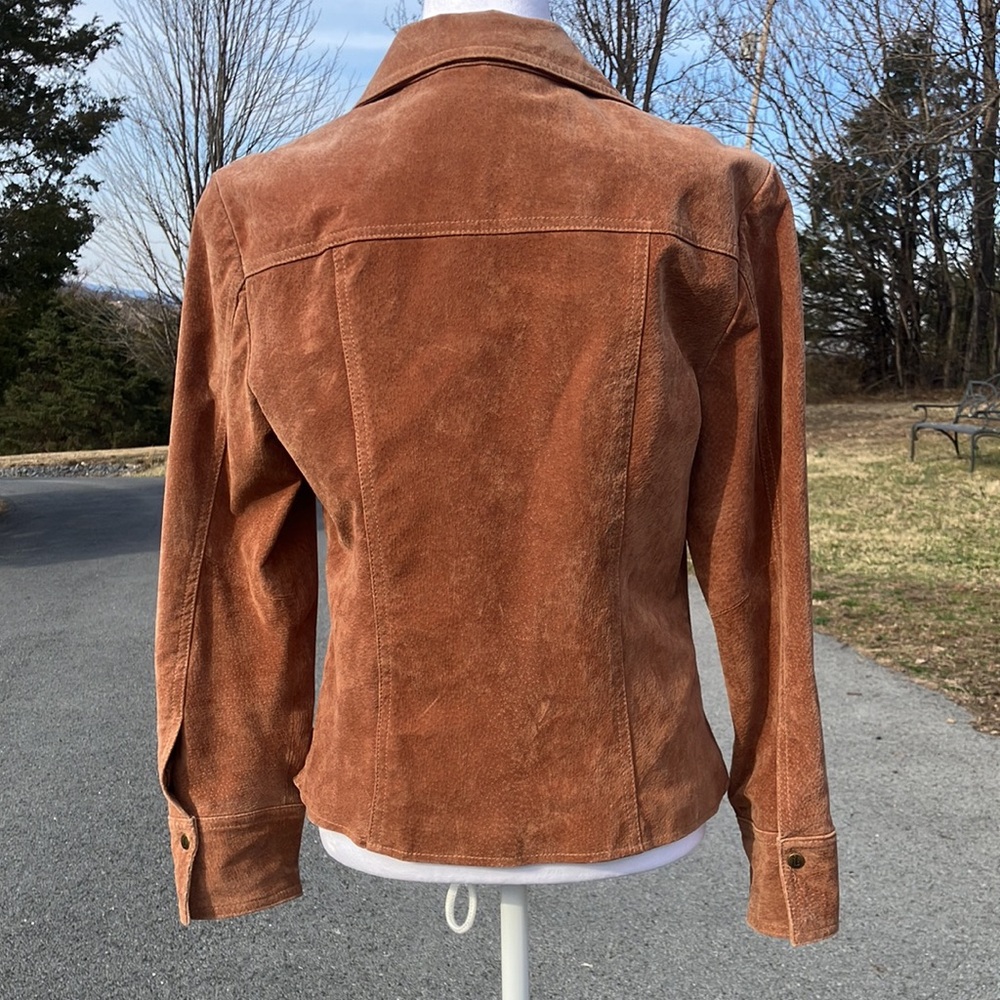 Textured 100% Leather Shacket - image 2